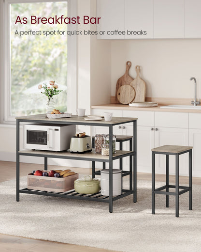 47.2 Inches Kitchen Shelf with Large Worktop