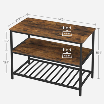 47" Kitchen Island with 3 Shelves