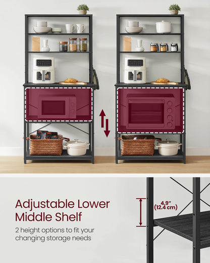 Kitchen Storage Rack with 6 Shelves and 6 Hooks - image 31