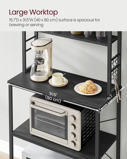 Kitchen Storage Rack with 6 Shelves and 6 Hooks - image 32