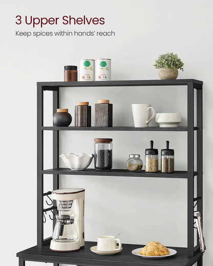 Kitchen Storage Rack with 6 Shelves and 6 Hooks - image 34