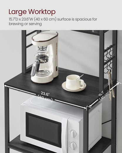 Kitchen Storage Rack with 6 Shelves and 6 Hooks - image 40