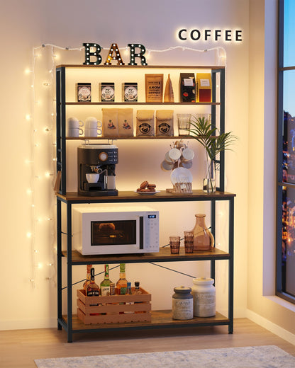 Kitchen Storage Rack with 6 Shelves and 6 Hooks - image 22