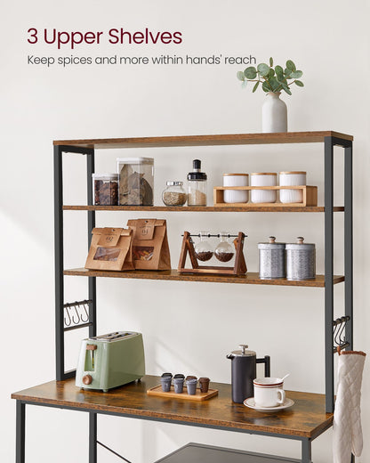 Kitchen Storage Rack with 6 Shelves and 6 Hooks - image 23