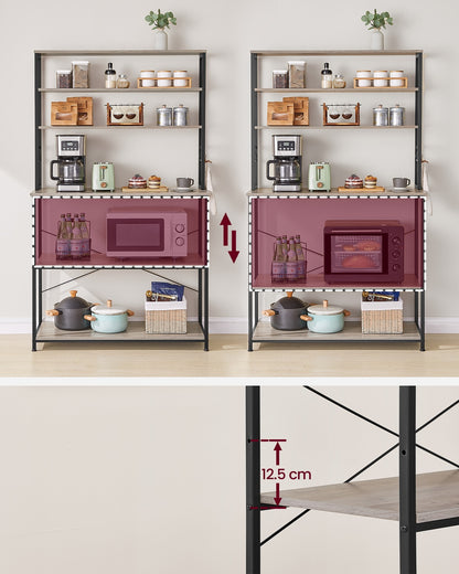 Kitchen Storage Rack with 6 Shelves and 6 Hooks - image 53