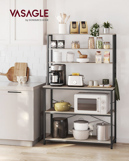 Kitchen Storage Rack with 6 Shelves and 6 Hooks - image 57