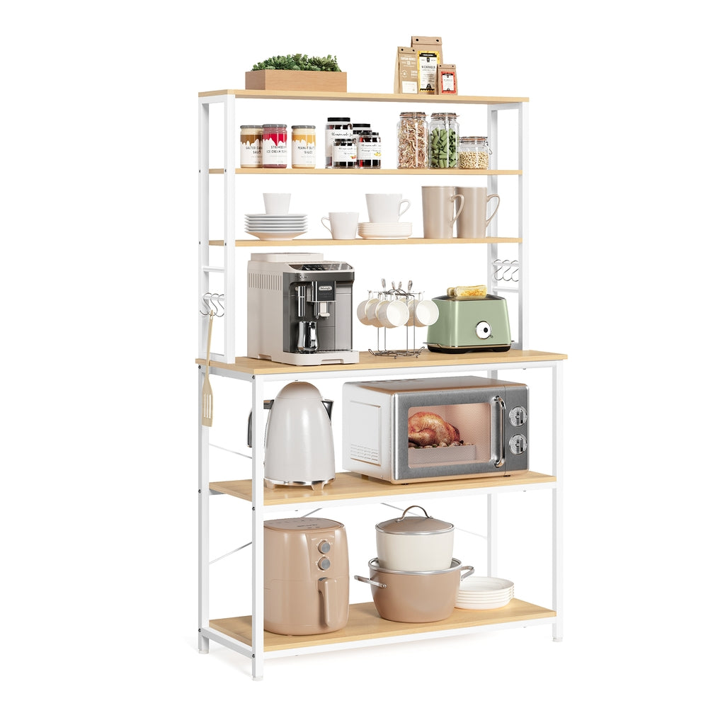 Kitchen Storage Rack with 6 Shelves and 6 Hooks - image 43