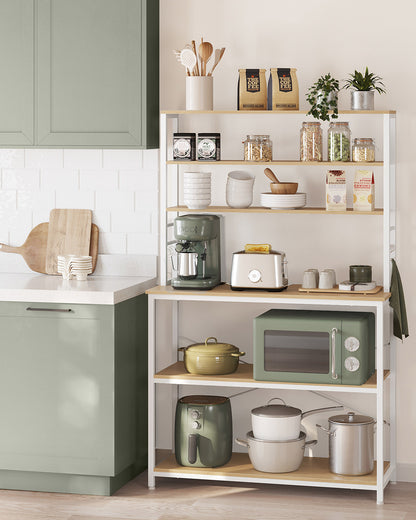 Kitchen Storage Rack with 6 Shelves and 6 Hooks - image 44