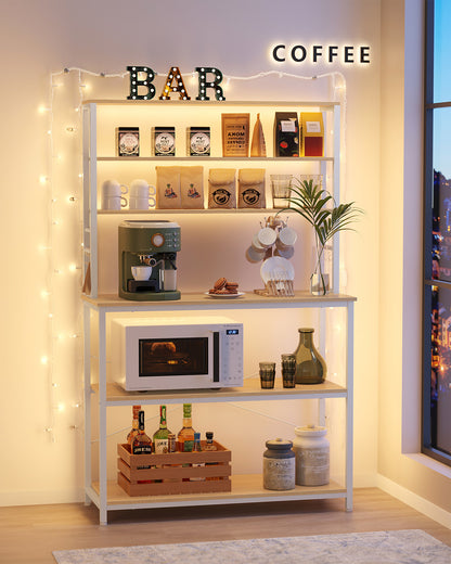 Kitchen Storage Rack with 6 Shelves and 6 Hooks - image 45