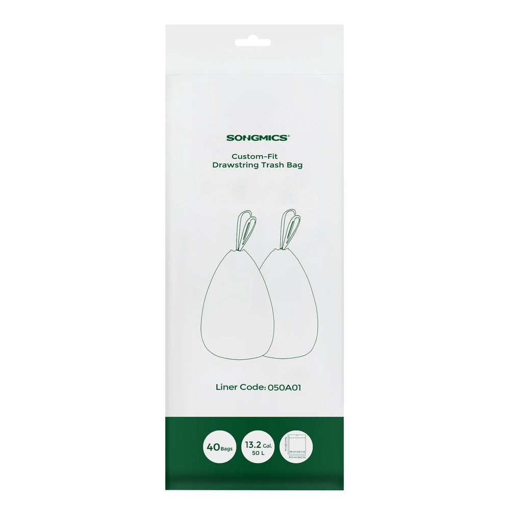 Bin Liners for 50L Kitchen Bins 80 Pieces，2*40 Pieces - image 1