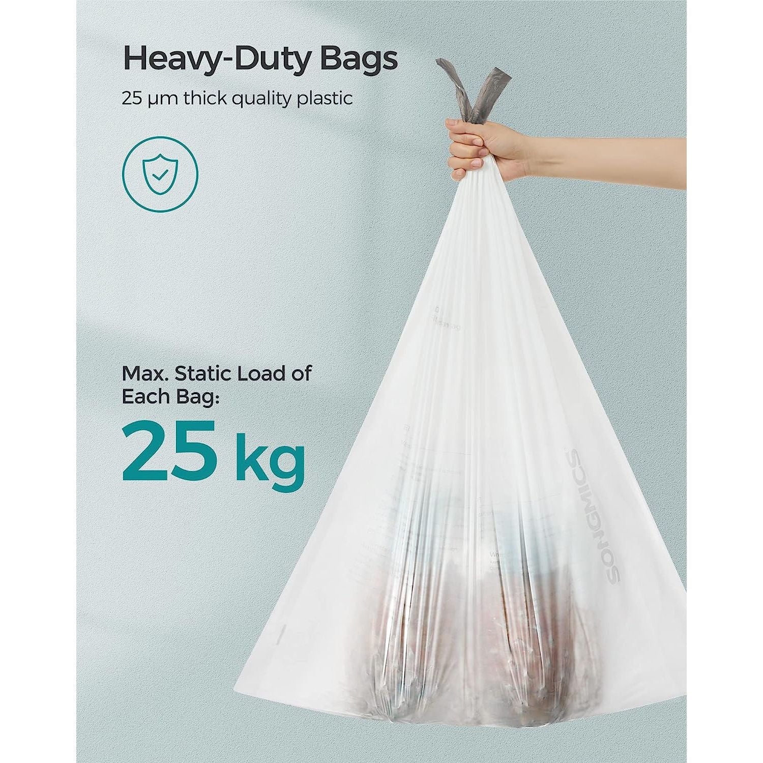 Bin Liners for 50L Kitchen Bins 80 Pieces，2*40 Pieces - image 3