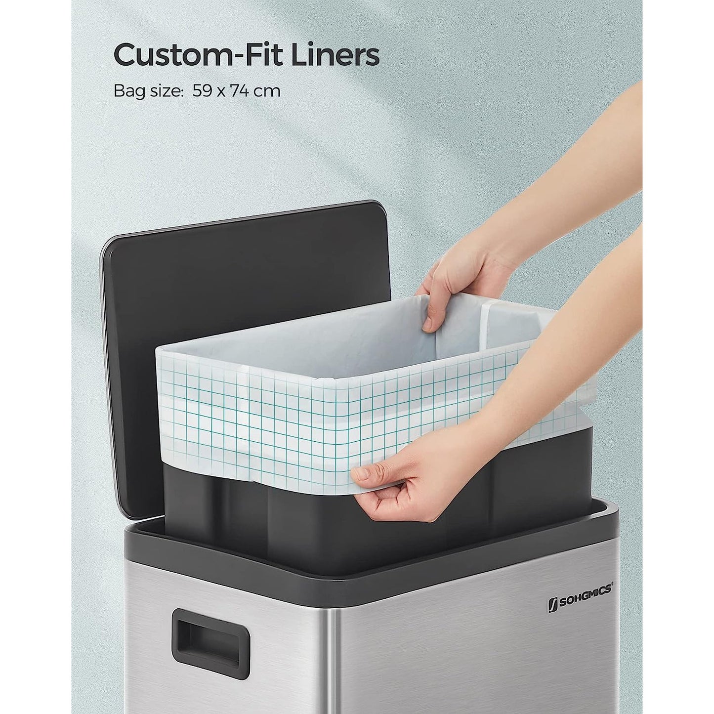 Bin Liners for 50L Kitchen Bins 80 Pieces，2*40 Pieces - image 8