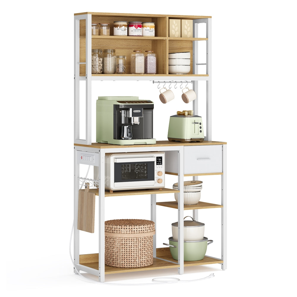 Bakers Rack with Charging Station