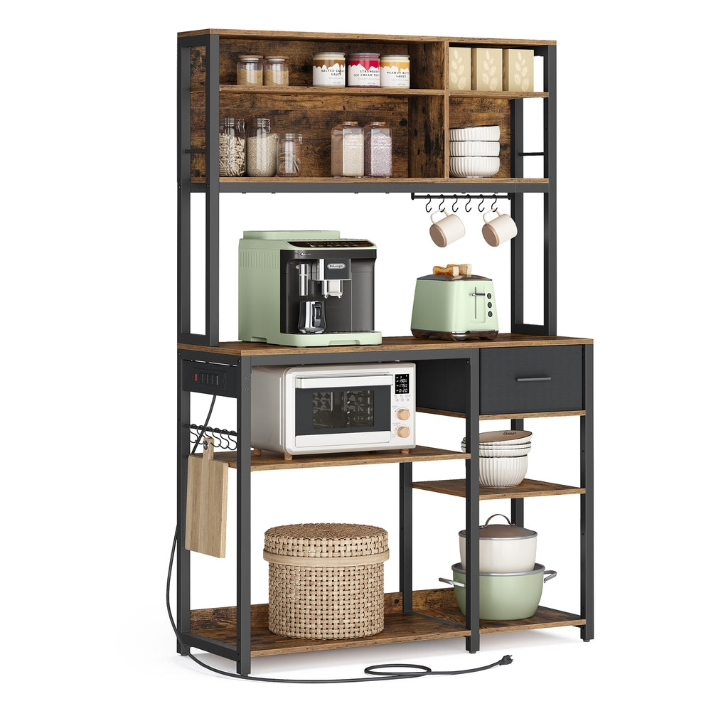 Bakers Rack with Charging Station