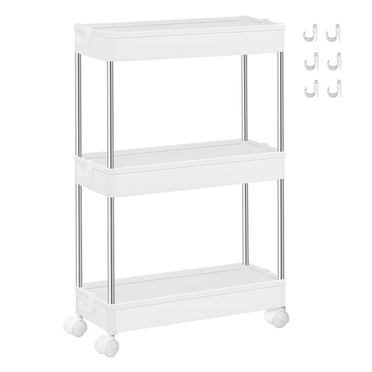 3-Tier Storage Trolley White - image 1