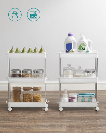 3-Tier Storage Trolley White - image 8