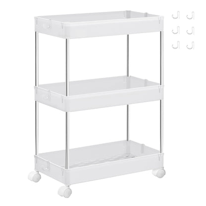 White Storage Trolley with 3 Baskets - image 2