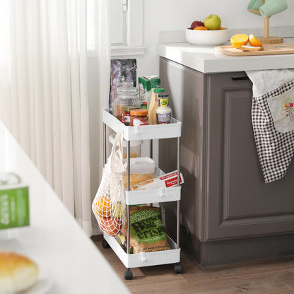 White Storage Trolley with 3 Baskets - image 4