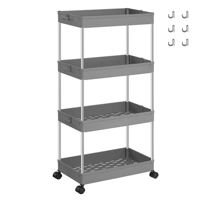 White Storage Trolley with 3 Baskets - image 8