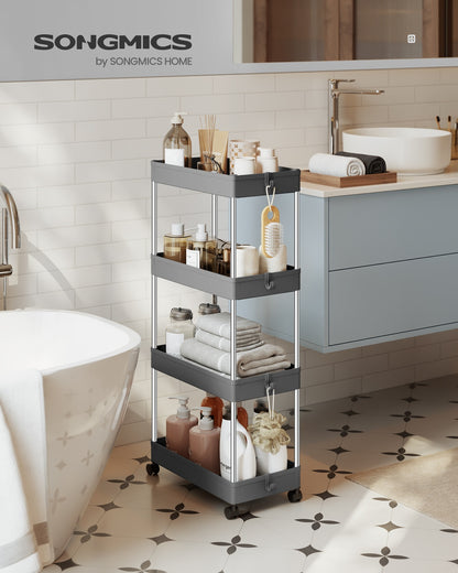 White Storage Trolley with 3 Baskets - image 10
