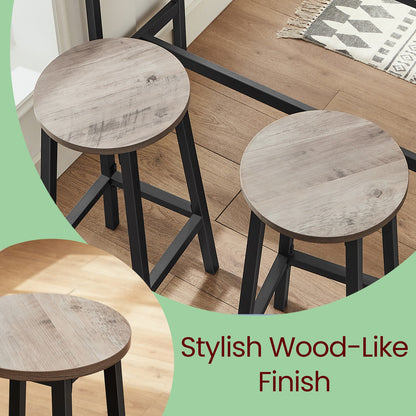 Set of 2 Kitchen Bar Stools, Dining Room Bar Chairs for Breakfast Bar, Metal Frame, with Footrests - image 12