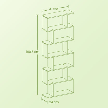 Bookshelf, 6-Tier Bookcase, Room Divider - image 5