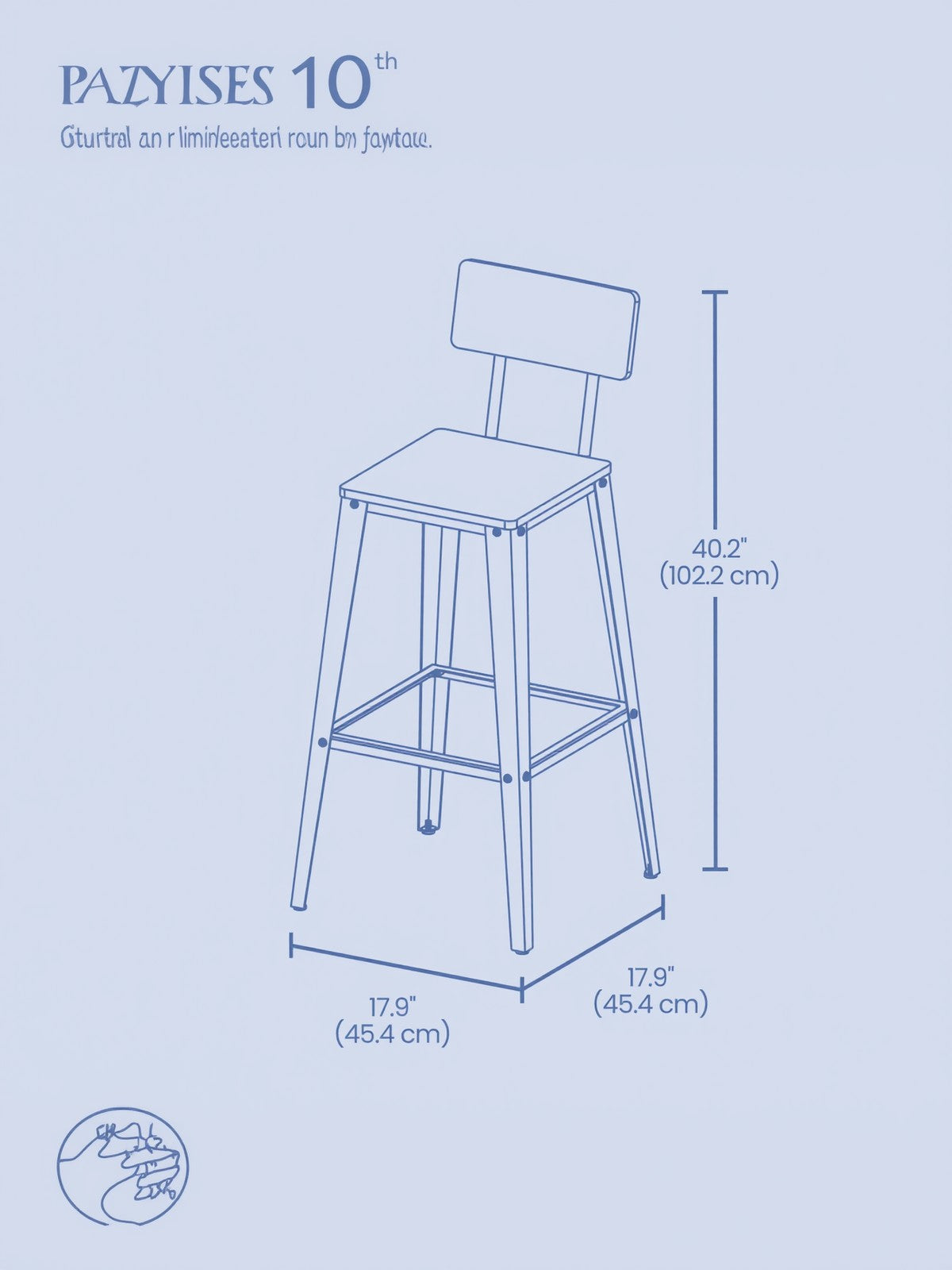 Set of 2 Industrial Kitchen Bar Stools, Bar Chairs for Breakfast Bar, Metal Frame, Supportive Backrest, Black - image 20