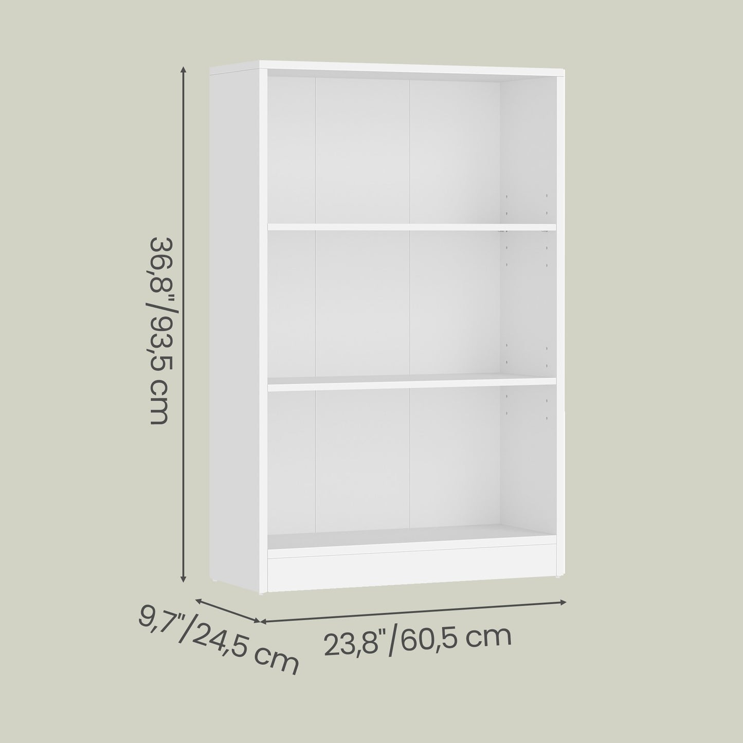 Bookshelf with 6 Shelves, Bookcase, for Home Office - image 33