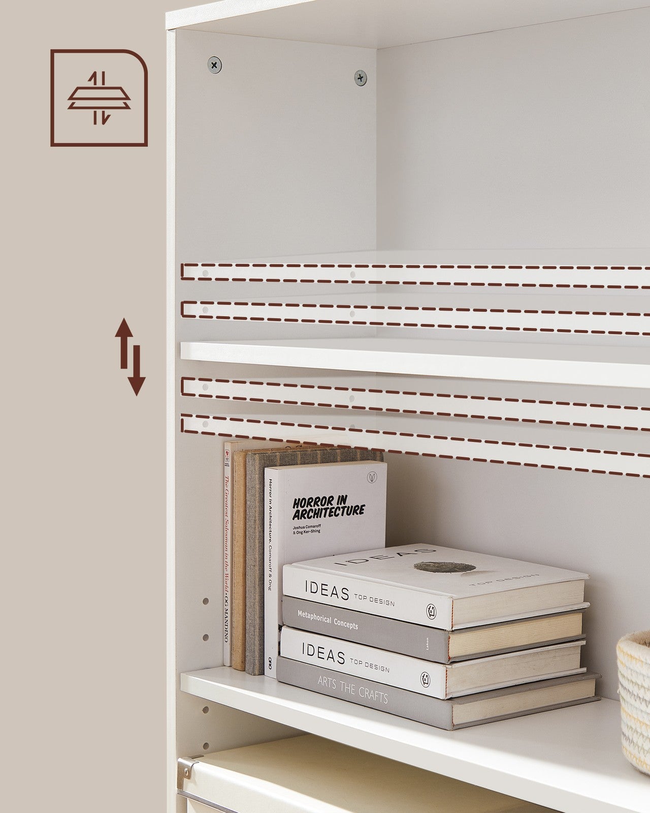 Bookshelf with 6 Shelves, Bookcase, for Home Office - image 51
