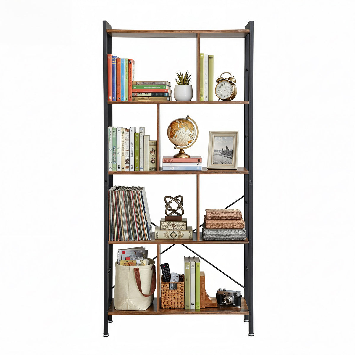 5-Tier Bookshelf, Large Storage Shelf, for Home Office - image 2