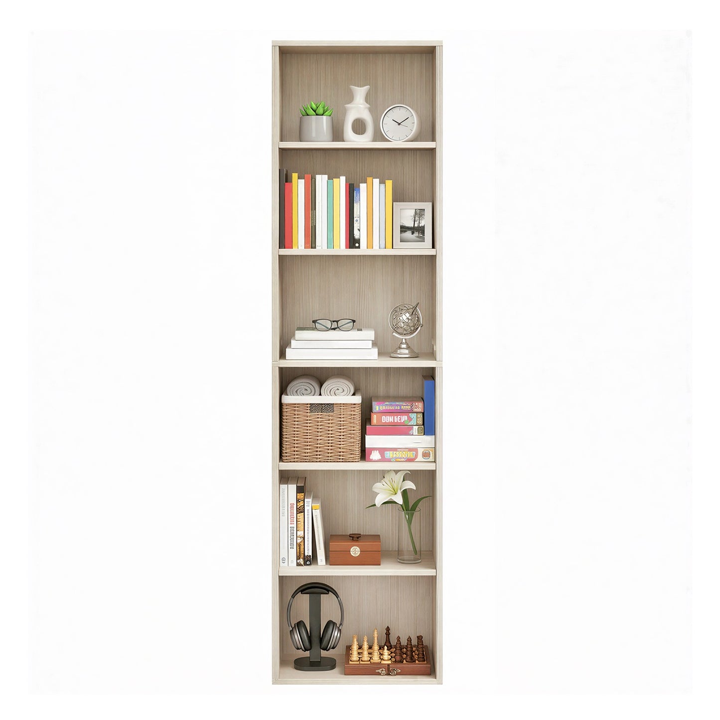 Bookshelf with 6 Shelves, Bookcase, for Home Office - image 40