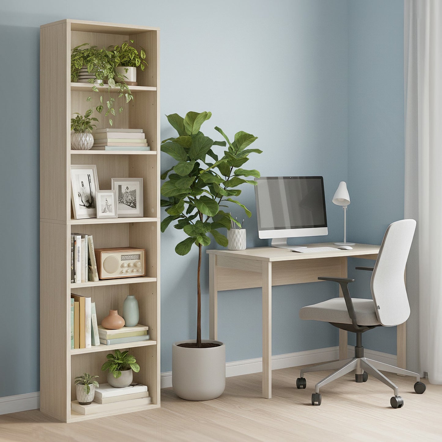 Bookshelf with 6 Shelves, Bookcase, for Home Office - image 43