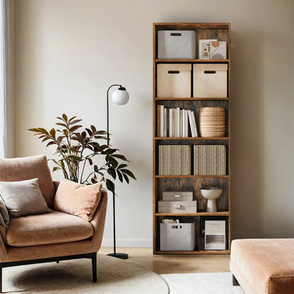 Bookshelf with 6 Shelves, Bookcase, for Home Office - image 25