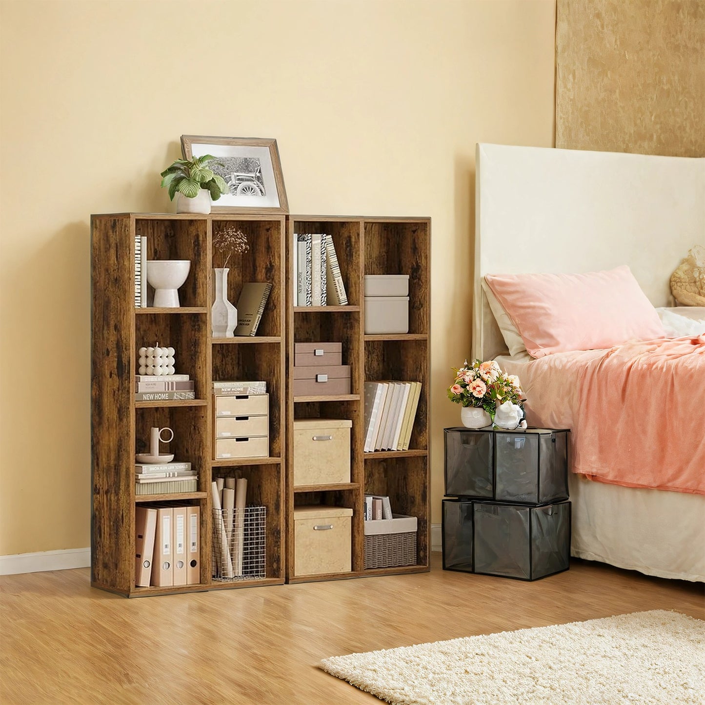 Kids Bookcase, Bookshelf with 5 Compartments, Storage Shelf - image 15