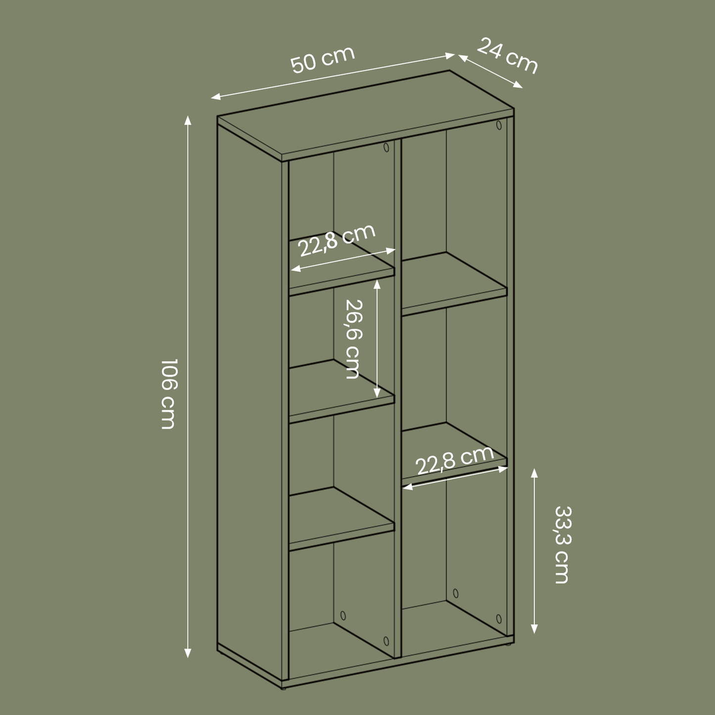 Kids Bookcase, Bookshelf with 5 Compartments, Storage Shelf - image 18