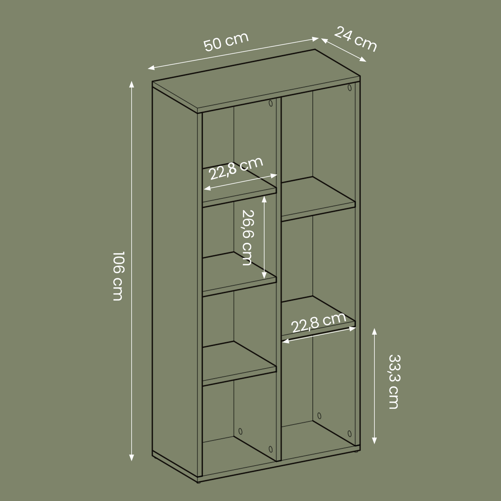Kids Bookcase, Bookshelf with 5 Compartments, Storage Shelf - image 18
