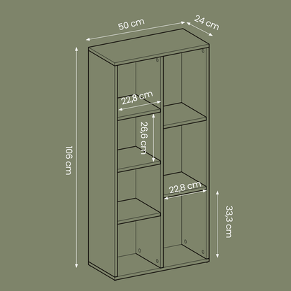 Kids Bookcase, Bookshelf with 5 Compartments, Storage Shelf - image 18