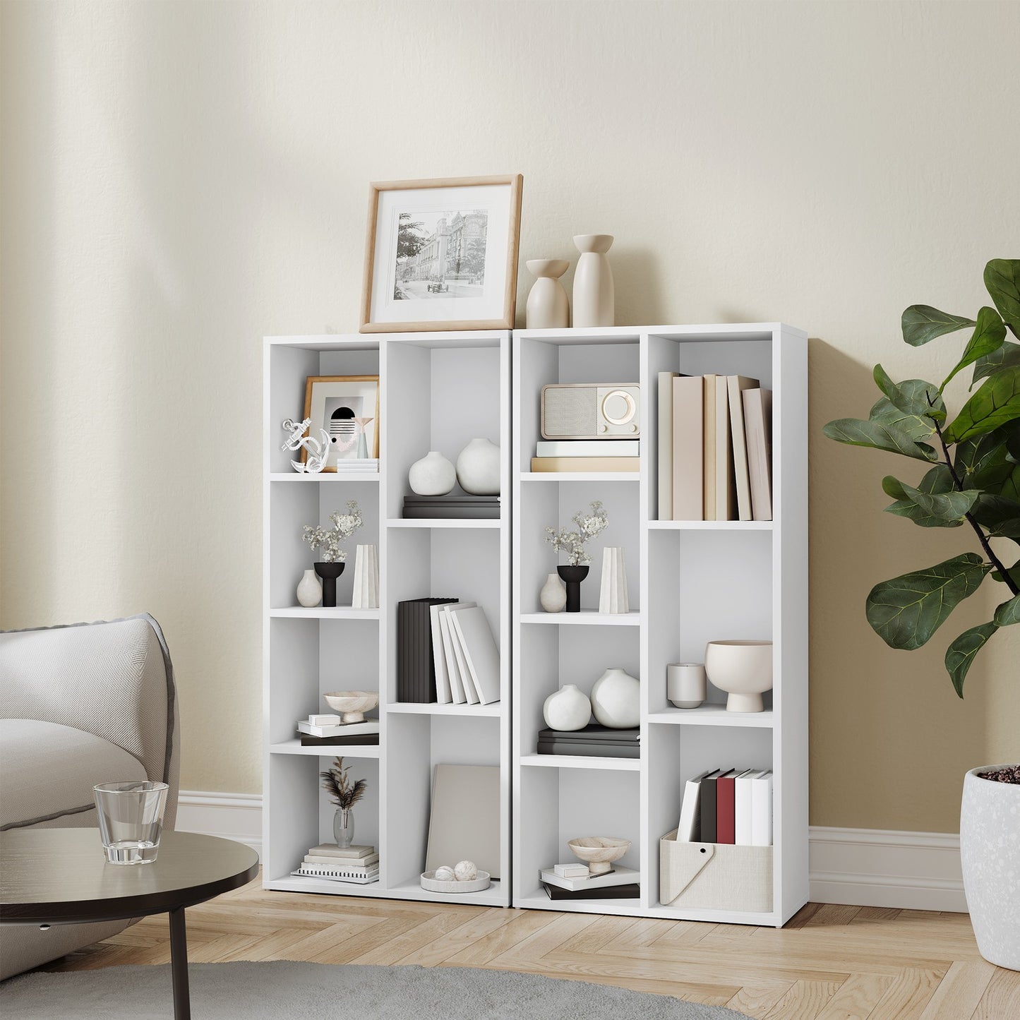 Kids Bookcase, Bookshelf with 5 Compartments, Storage Shelf - image 23