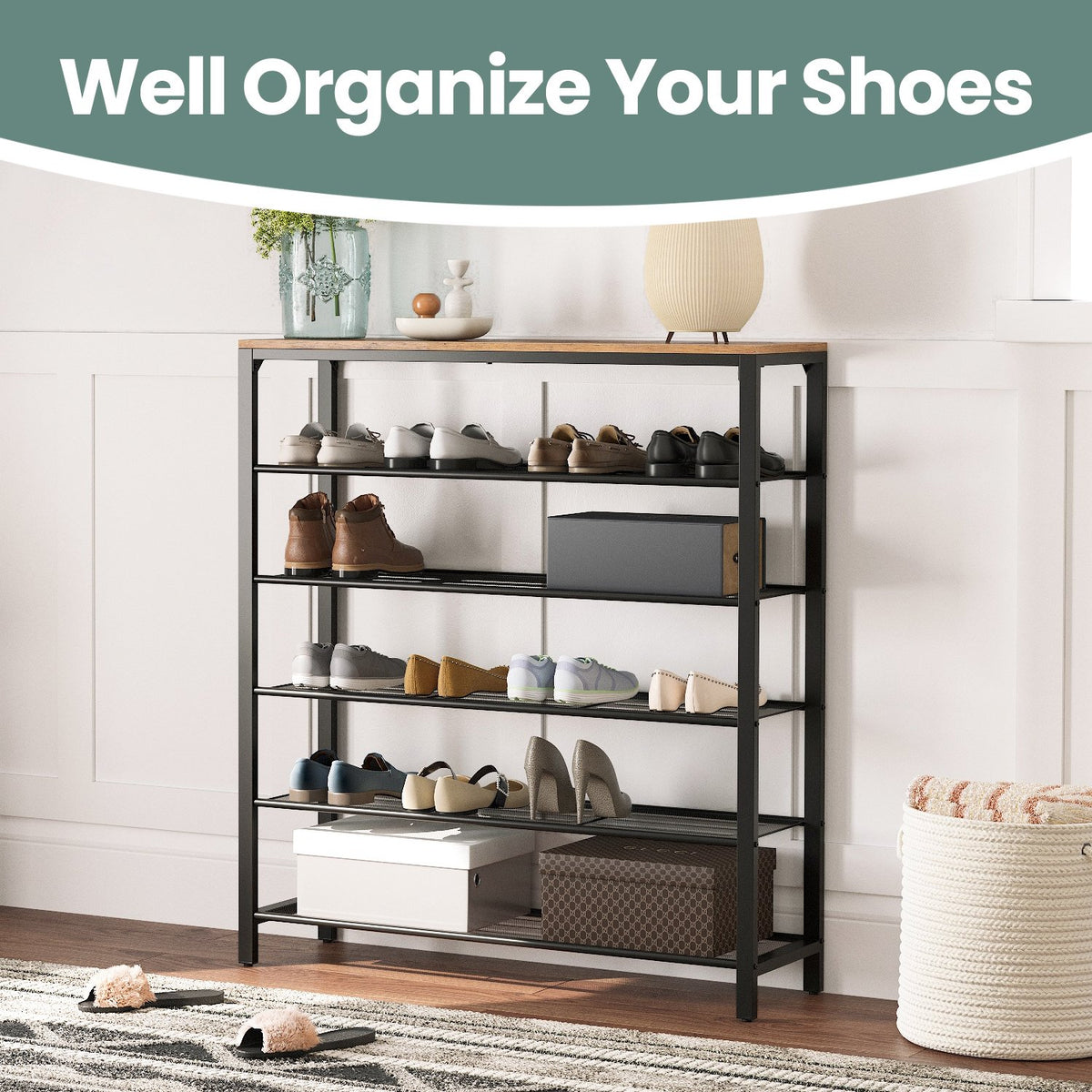6-Tier Shoe Rack, Shoe Organizer for Closet - image 4