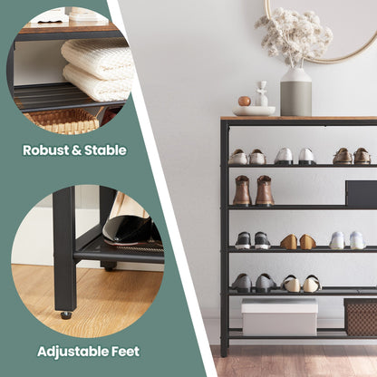 6-Tier Shoe Rack, Shoe Organizer for Closet - image 5