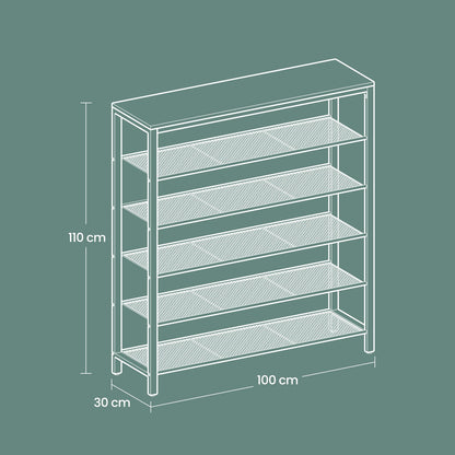 6-Tier Shoe Rack, Shoe Organizer for Closet - image 6