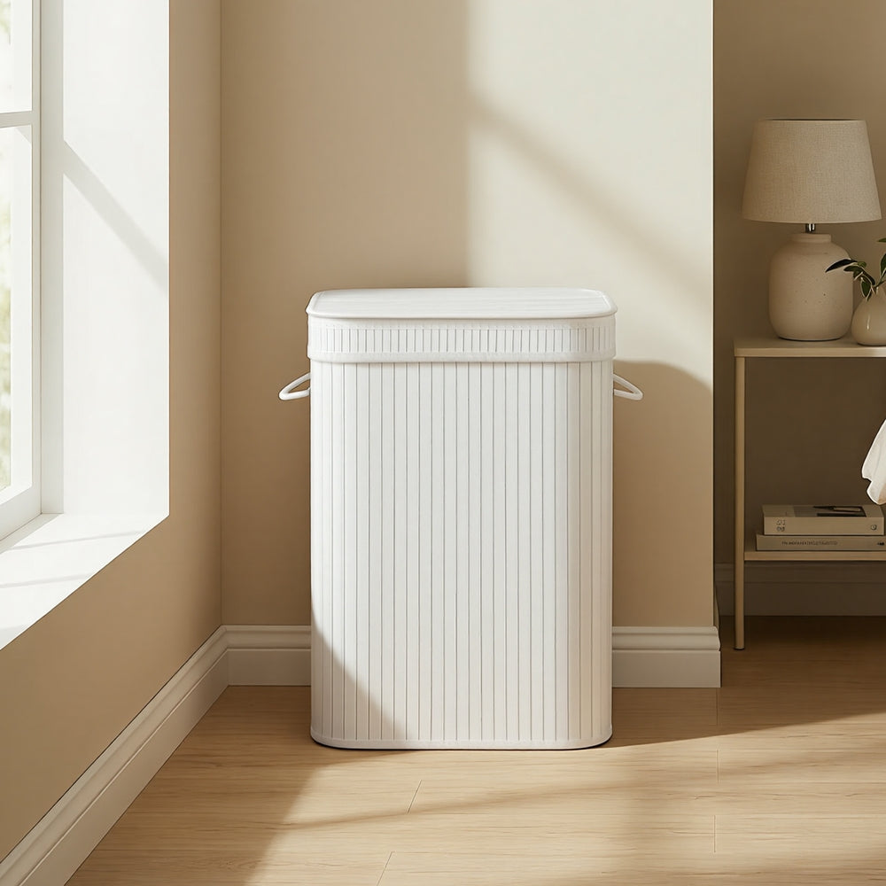 Laundry Hamper with Lid, Bamboo Laundry Basket, Removable - image 11
