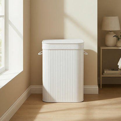 Laundry Hamper with Lid, Bamboo Laundry Basket, Removable - image 11