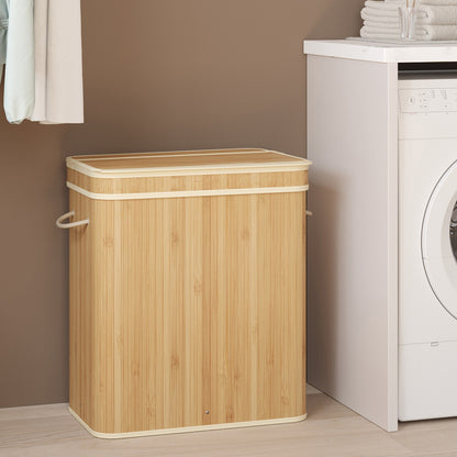 Laundry Hamper with Lid, Bamboo Laundry Basket, Removable - image 38
