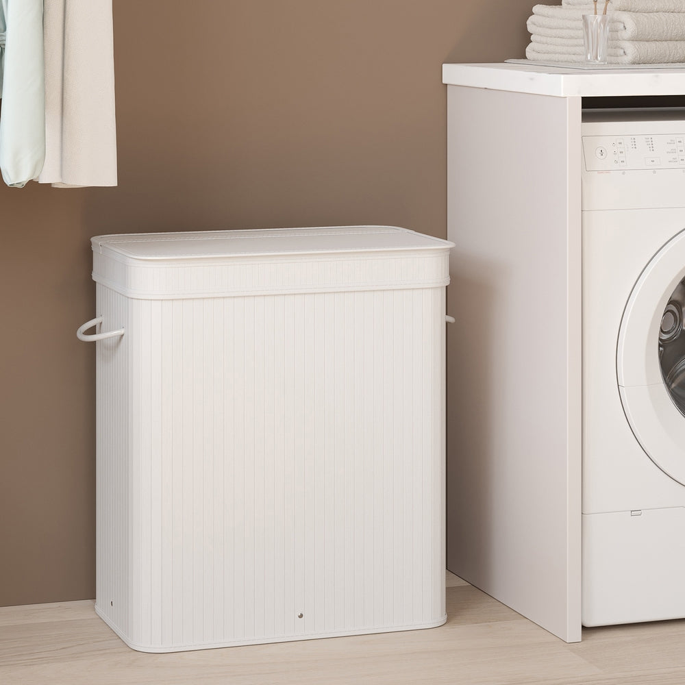 Laundry Hamper with Lid, Bamboo Laundry Basket, Removable - image 32