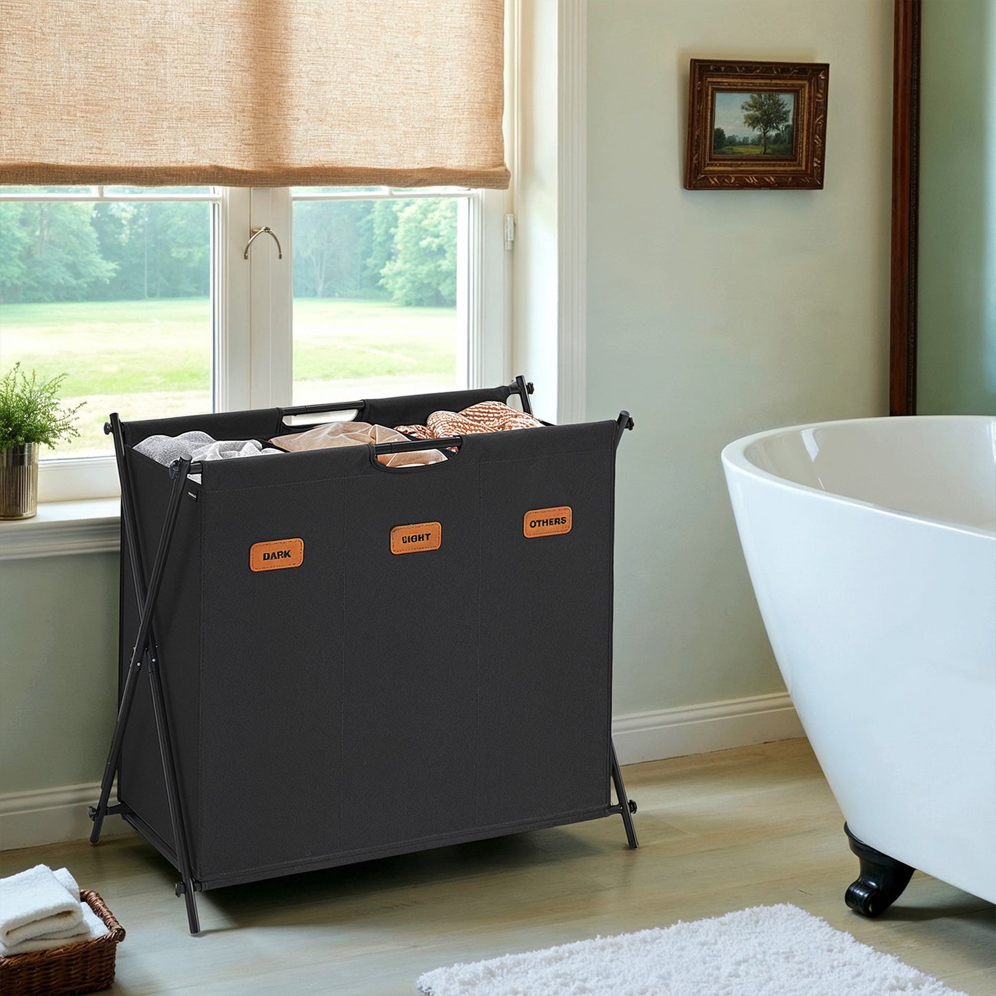 Laundry Hamper, Laundry Basket, 155 L Laundry Sorter 4 Sections - image 16