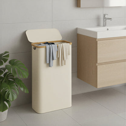 Laundry Basket with Lid, Slim Laundry Hamper, 65 L - image 30