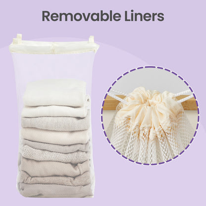 Laundry Basket with Lid, Slim Laundry Hamper, 65 L - image 31