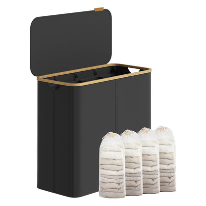 Laundry Basket with Lid, Slim Laundry Hamper, 65 L - image 52