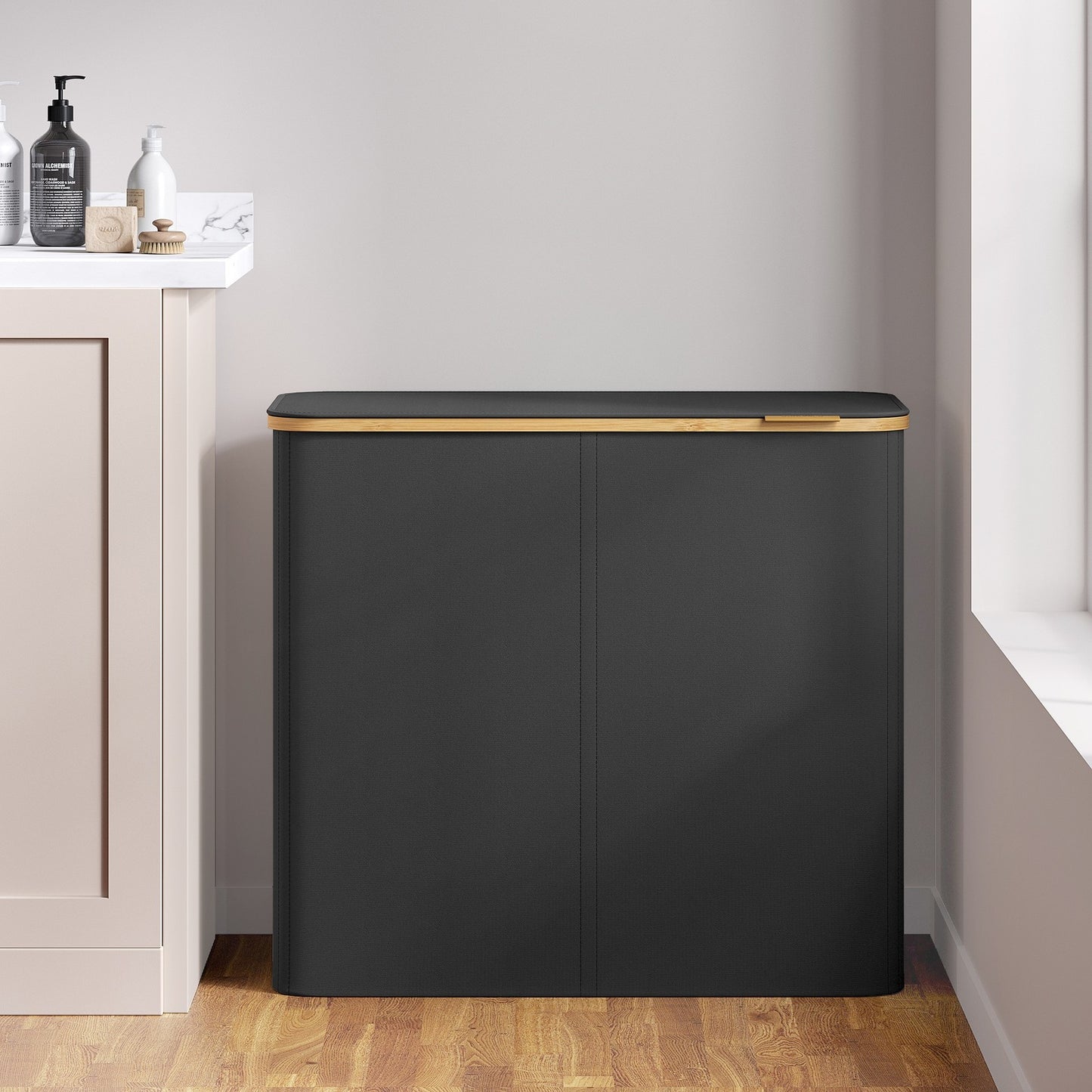 Laundry Basket with Lid, Slim Laundry Hamper, 65 L - image 55